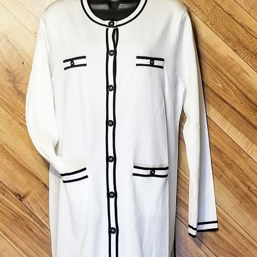 KARL LAGERFELD Cardigan Sweater Dress Duster - Picture 6 of 12
